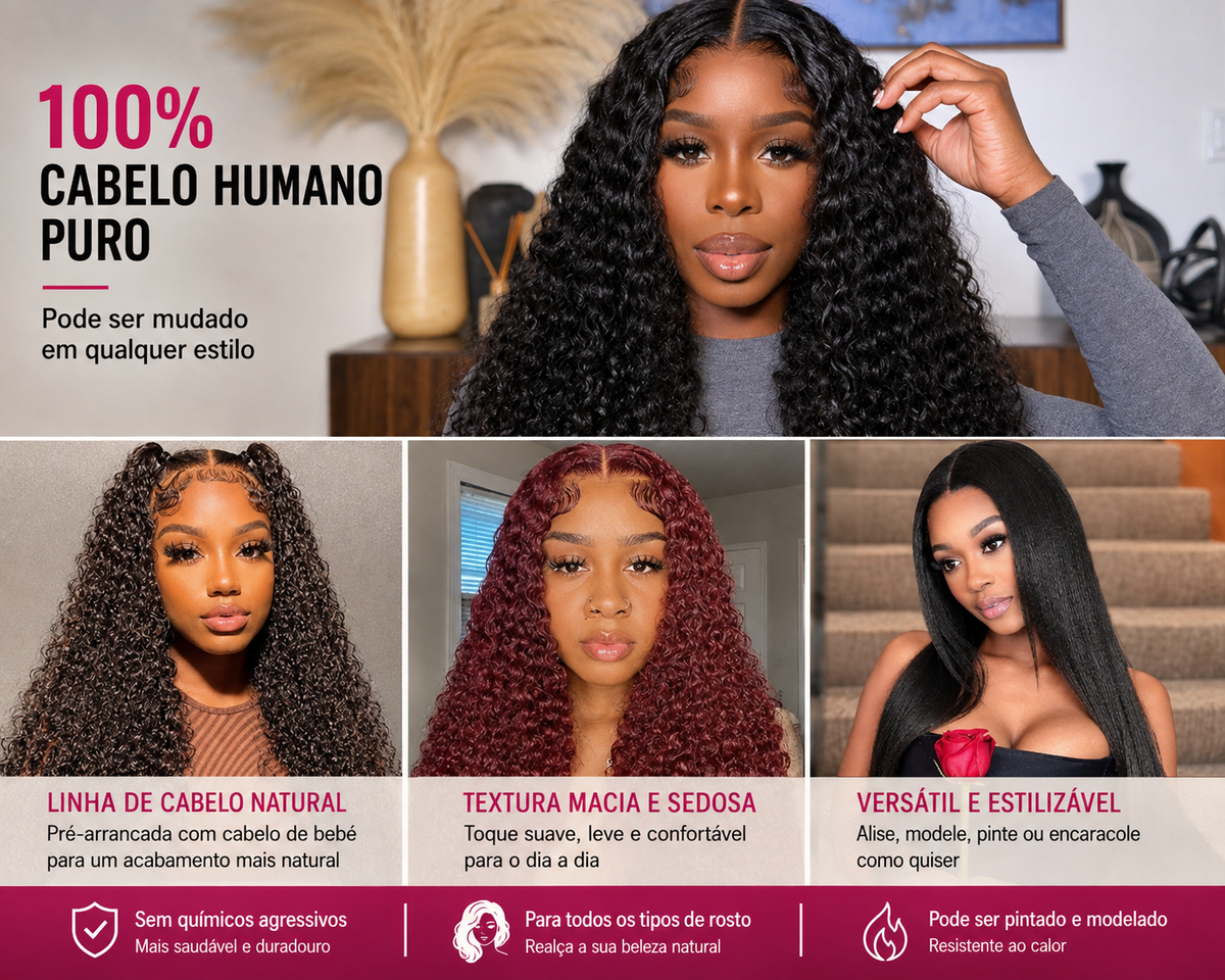 Front Lace Human Hair Wig Deep Wave Human Wigs