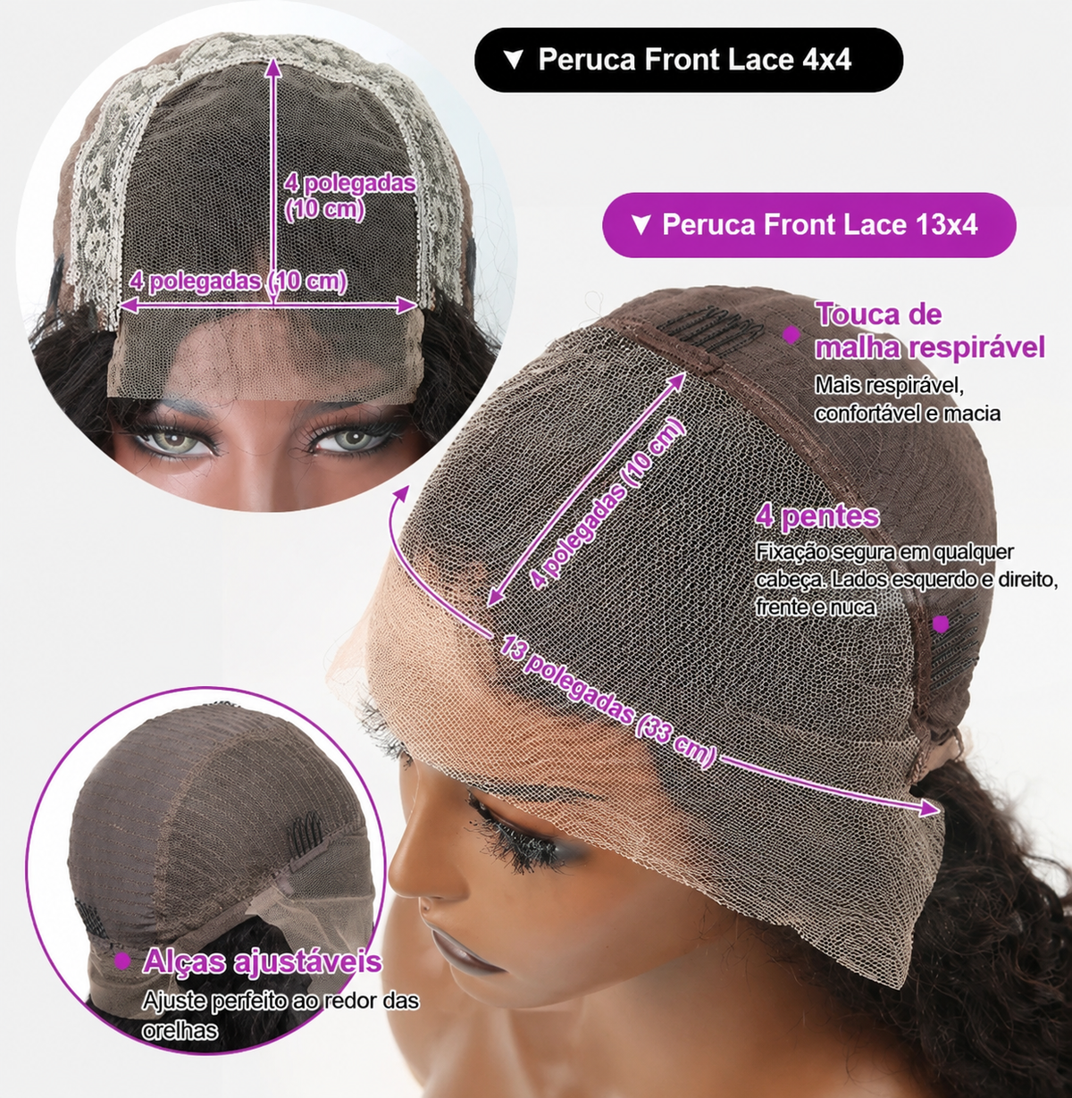 Transparent Lace Front Human Hair Wigs Brazilian Straight