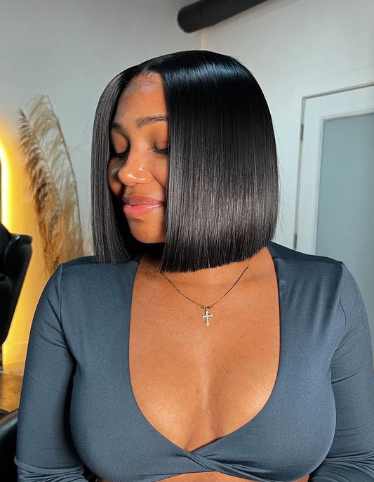 Straight Bob Lace Front Human Hair Wig